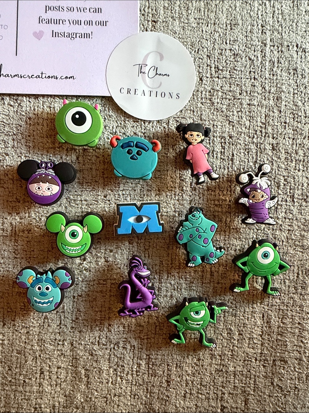 Monsters Inc Disney Croc Charms Set